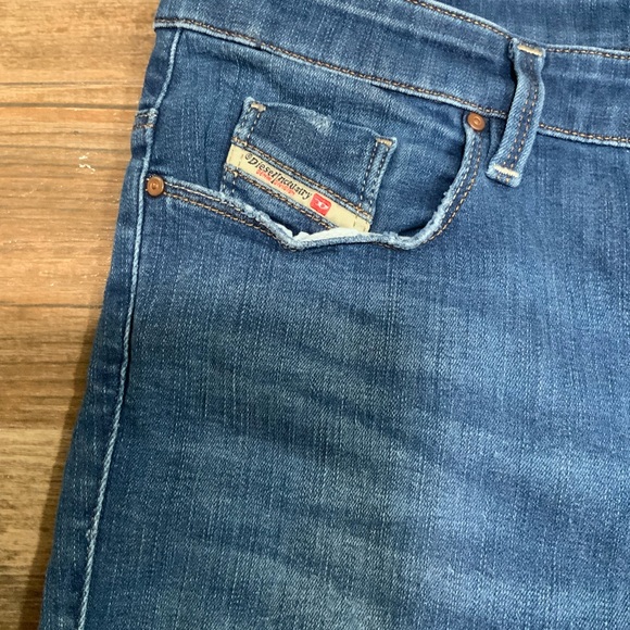 Diesel Jeans Women 29x30 Skinzee-High-Xp Super Slim Skinny High Waist Blue Denim - Picture 2 of 11